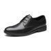 2025 New Spring And Autumn Round Head Strap Dress Casual Business Leather Men's Bottom Soft Face Low Top Single Shoes_voghion.com