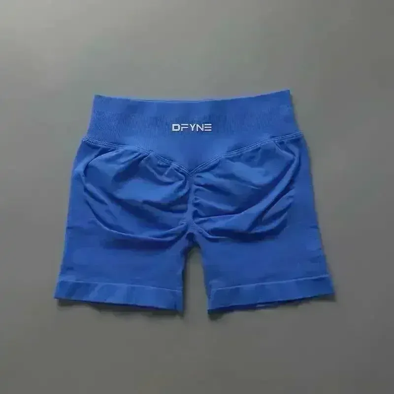 Dfyne Women's Seamless Leggings High Running Pilates Stretch Yoga Wear Athletic Shorts Over_voghion.com
