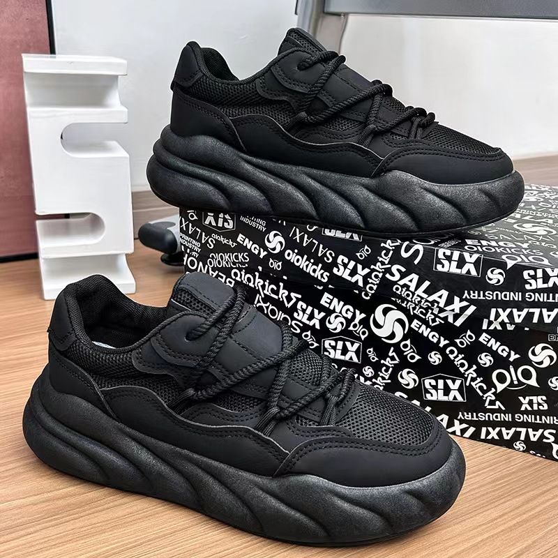 2024-es új, niche dizájnú kenyér alakú, alkalmi, új apuka méretű, kis fehér, internetes híres, divatos márkájú férfi cipő_voghion.com