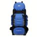 23.78 Gallon High Capacity Travel Backpack - Durable Polyester, Blue With Black Accessories, Adjustable Chest Strap For_voghion.com