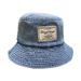 Donne pescatrici blu da cowboy all'inizio della primavera, autunno, estate, stile sottile e alla moda con lettere, testa grande, cappello a bacino rotondo_voghion.com