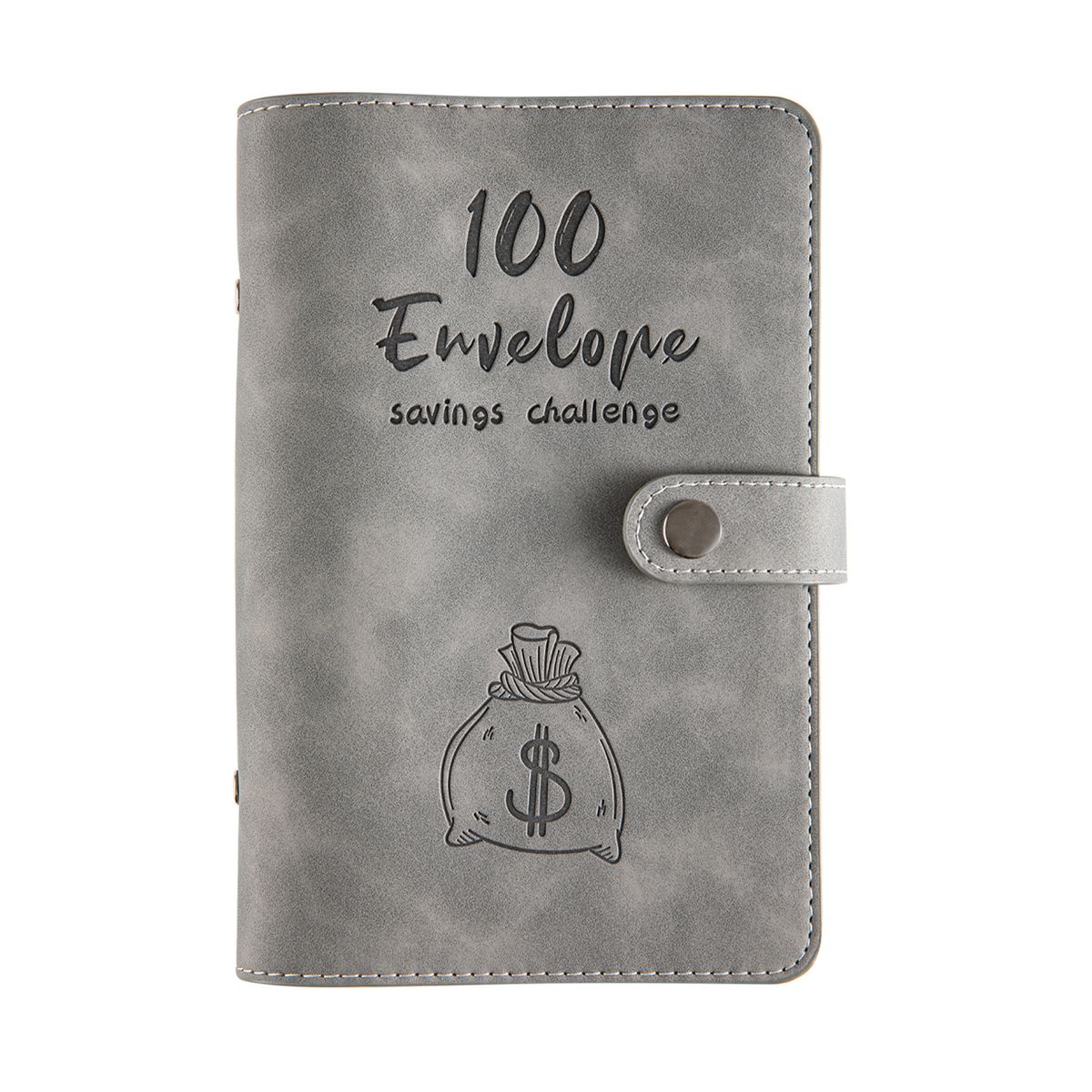 Budgetplaner im A6-Format aus hochwertigem PU-Leder mit Reißverschlusstasche – Bargeldumschlagsystem, 12 farbige Budgetkarten, 2 goldene Aufkleber_voghion.com