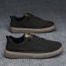 Canvas Men's Summer New Breathable Casual Flat Soft Bottom One Step Black Work Trendy Shoes Wear Comfortable Fashion Versatile_voghion.com