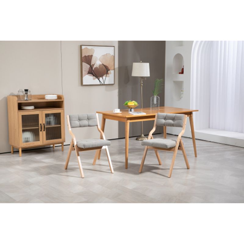 Sedie pieghevoli HOMEFUN con cuscino, sedie pieghevoli imbottite in legno, confezione da 2, sedie da pranzo pieghevoli portatili e assemblabili per ospiti, cucina, ufficio, matrimoni e feste, grigio_voghion.com