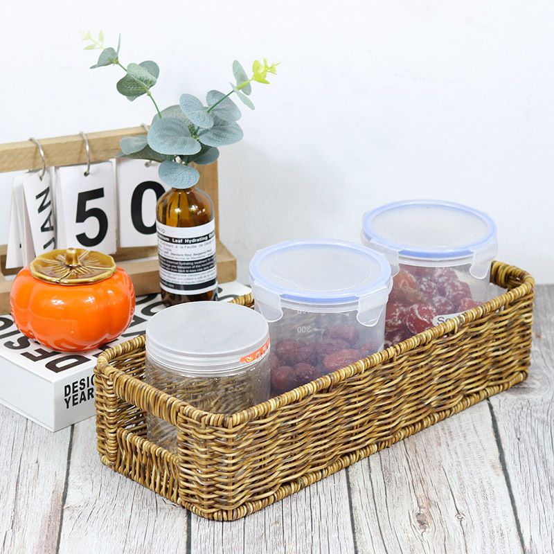 Handmade Creative Rattan Daily Necessities Storage Desktop Storage Basket Storage Basket Storage Basket_voghion.com