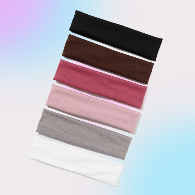 Diadema básica simple de la yoga de los deportes del color sólido para absorber el sudor para los hombres y las mujeres_voghion.com