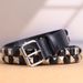VROČ moški in ženski pas z zaponkami, punk, brezplačna dostava, modni okrasni zakovice, črne barve_voghion.com