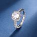 Plated PT950 Square Bag Simulated Proposal Hearts Eight Arrows Zircon Carat Moissanite Open Female Ring_voghion.com