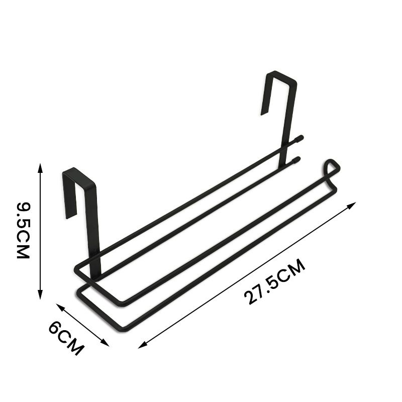 2025 Neues Produkt Schwarze Tür Einfach zu installierender Küchenschrank-Papierhandtuchhalter Metallhandwerk_voghion.com