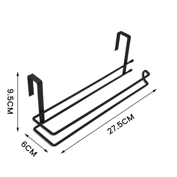2025 Neues Produkt Schwarze Tür Einfach zu installierender Küchenschrank-Papierhandtuchhalter Metallhandwerk_voghion.com