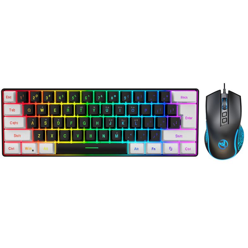 New 61keys wired plug-in set, luminous mouse, office game keyboard_voghion.com