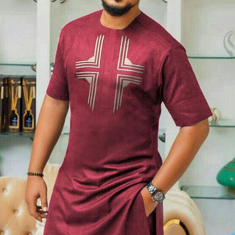 Men's collarless slim casual shirt_voghion.com