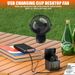 Portable Cooling Fan USB 3 Speeds Rechargeable Clip On Desk Baby Stroller_voghion.com