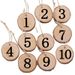 Valentine's Day Creative Country Wood Piece Branch Round Piece Pendant Home Decoration Digital Number Plate Hanging Ornaments Crafts Wholesale_voghion.com