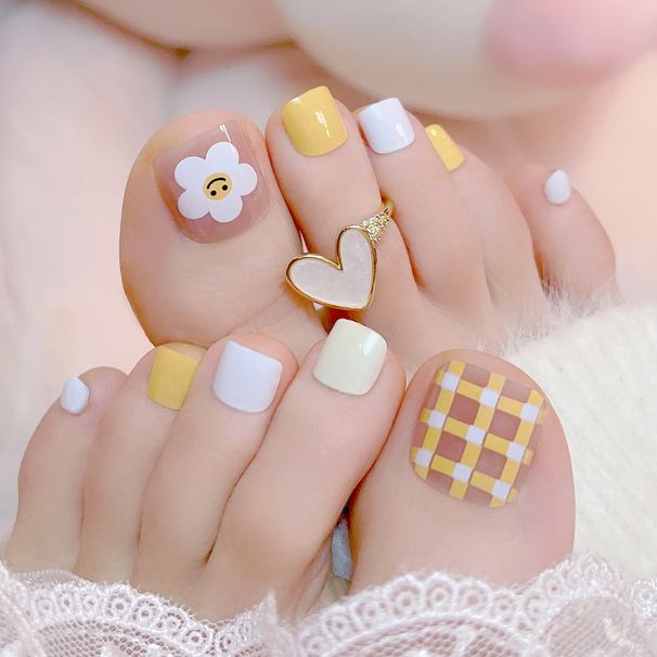 Neue kleine frische Tragen Ins süße Blume Patch und Zehennagel Verbesserung J7_voghion.com