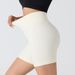 Women's Clothing Seamless Threaded Elastic Tight Three Quarter Pants_voghion.com