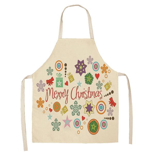 Cross-Border Direct Supply Christmas Series Linen Apron Kitchen Household Sleeveless Hanging Neck Unisex Stain-Resistant_voghion.com