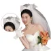 Hair Jewery Ribbon Bowknot Long Tues Haoween Carnivas Woman Bride for Marriage Wedding Ceebration Party Layer_voghion.com