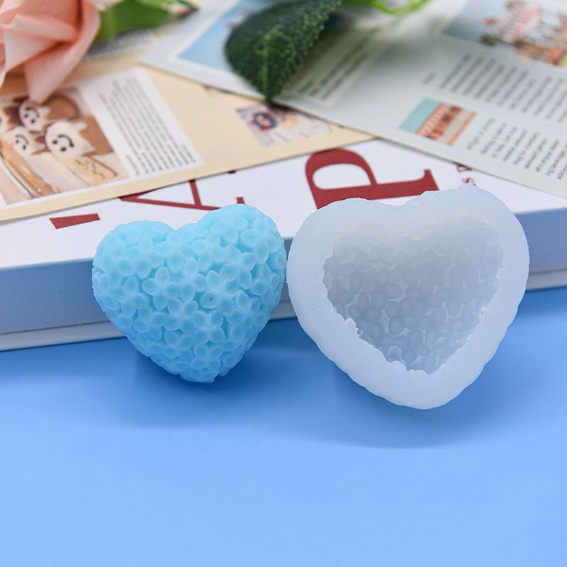 Stampo in silicone per la cottura di torte fai da te - Design a forma di fiore e cuore_voghion.com