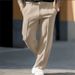 Men's Clothing Solid Color Straight Leg Breathable Daily Wear Fashionable Casual Trousers_voghion.com
