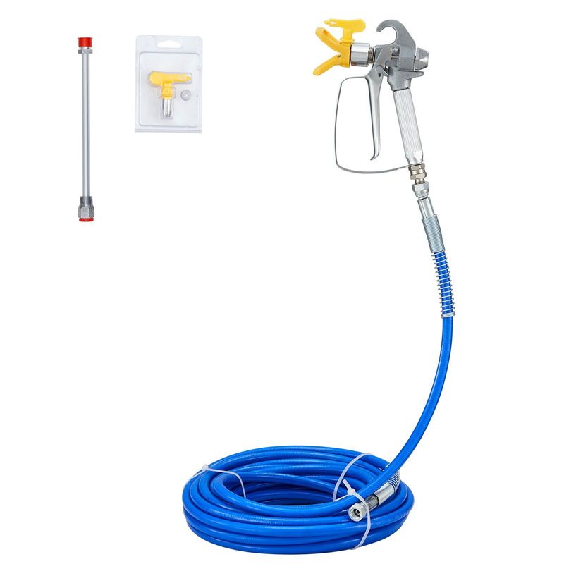 VEVOR Airless Paint Spray Hose Kit 50ft 1/4in Swivel Joint 3600psi With 517 Tip_voghion.com