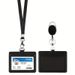PU Work Card Holder Work Badge Badge Lanyard Employee Bus Access Card Holder_voghion.com