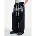 Men's High Street Retro Casual Pants - Summer Loose Fit Wide Leg Trousers With Drop Crotch & Multiple Pockets (Black, S-XXXL)_voghion.com