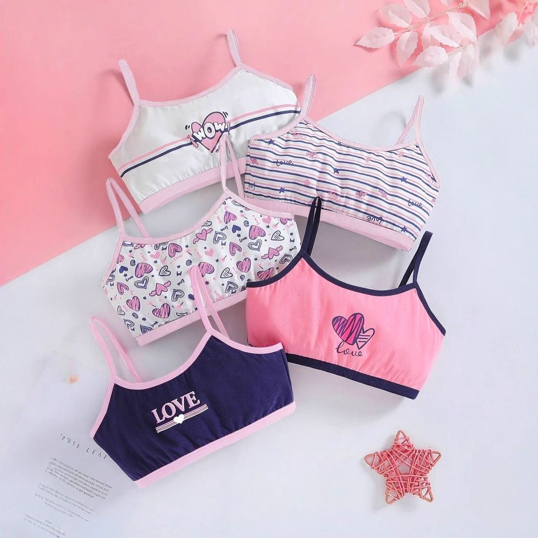 Canotta in cotone per bambine, periodo di sviluppo della biancheria intima per bambine, scuola elementare_voghion.com