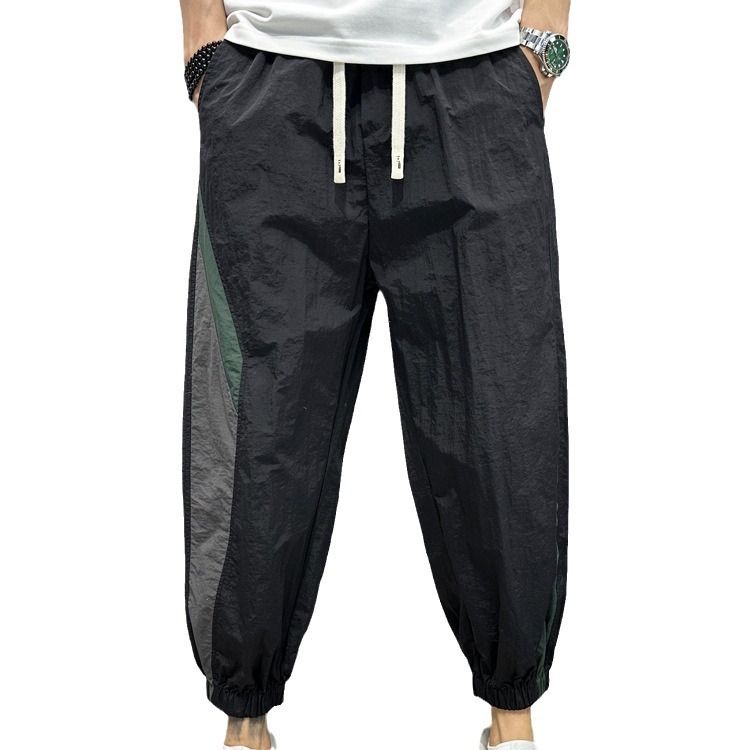 24 year casual men's summer thin loose Haren for teenagers quick drying nine part ankle pants_voghion.com