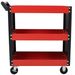 3 Tier Rolling Tool Cart On Wheels,Heavy Duty Utility Tool Cart With Pegboard For Repair Shop, Garage, Warehouse,Red_voghion.com