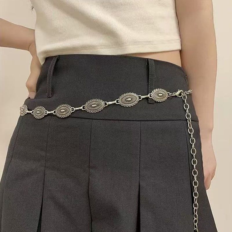 Chaîne de taille bohème en forme de cœur et de papillon pour femme, ceinture à pompon de style ethnique, design ancien, accessoire de mode polyvalent_voghion.com