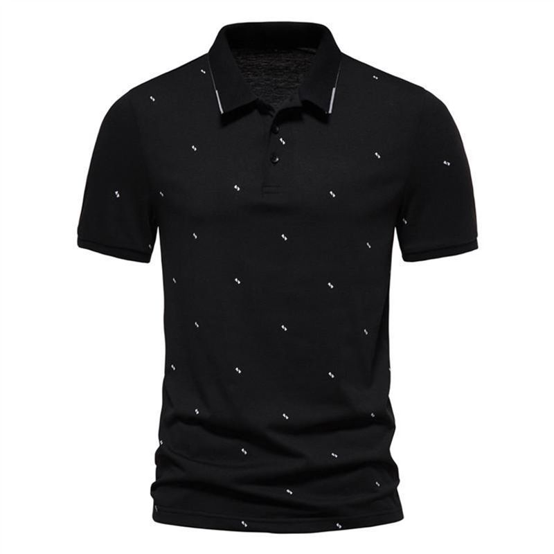 Hot Sale Breathable Quickly Dry Solid Printed Causal Man Polo T-Shirt_voghion.com