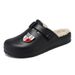 Men's shoes large size cotton slippers men's plus cotton hole shoes new home warm men's shoes outdoor slippers_voghion.com