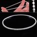S6 Fashion Women's Single Row Sparkling Elastic Claw Chain Thin Anklet 2.0MM Full Diamond_voghion.com