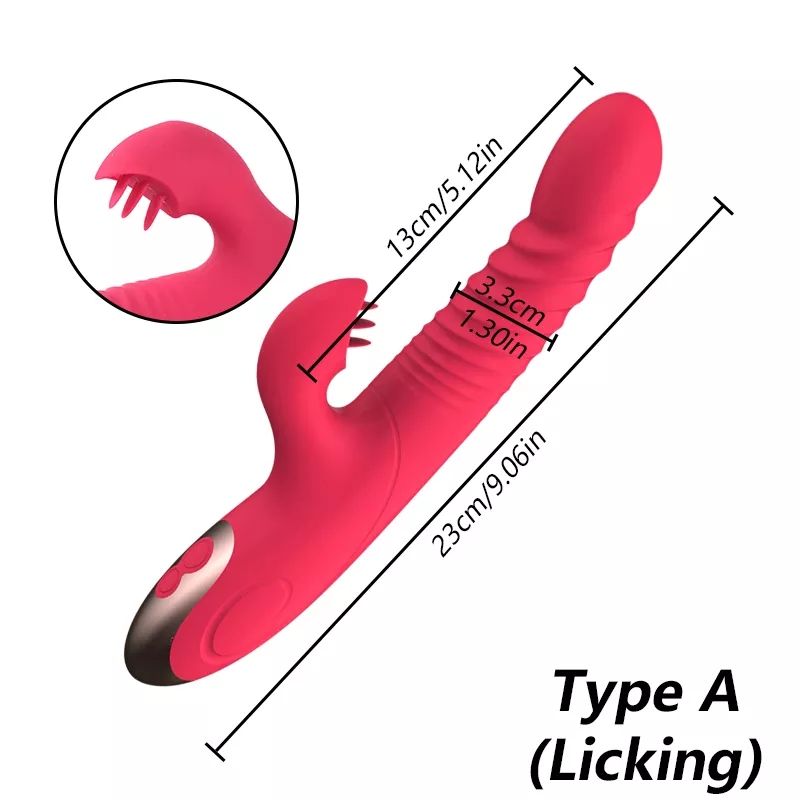 Zunge selbsterhitzender Teleskop-Lecknippel-Klitoris-stimulierender Dildo-Vibrator-Orgasmus-Masturbator für Erwachsene_voghion.com