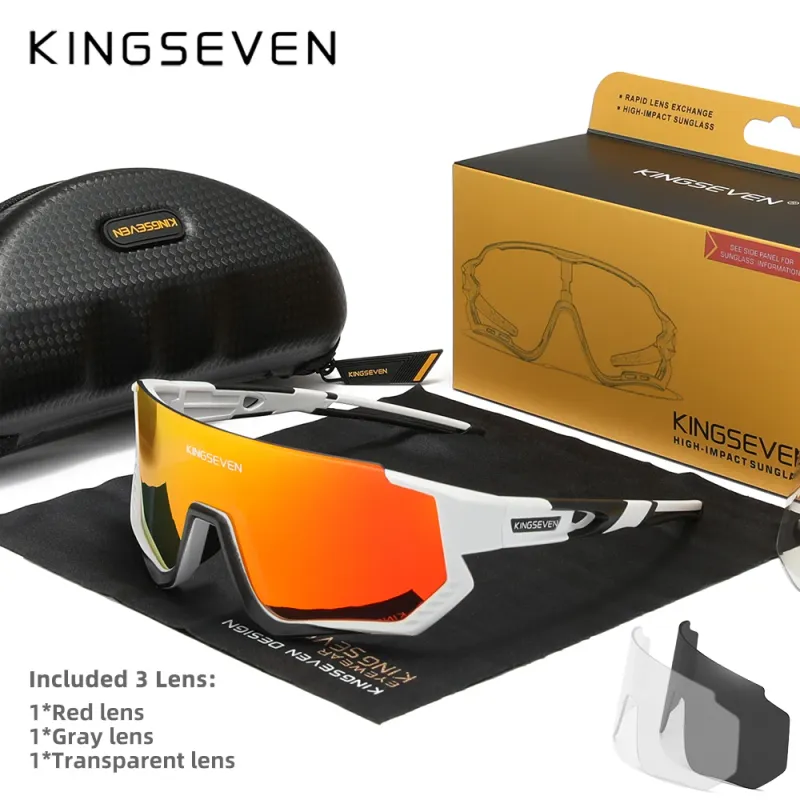 Modne KINGSEVEN biciklističke sunčane naočale za muškarce i žene, biciklističke naočale za penjanje, anti-UV polarizirane, biciklističke sportske, veliki okvir_voghion.com