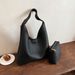Bolsa de ombro estilo hobo coreano, preguiçosa, diária, mãe e filho, moderna e relaxada, com grande capacidade, para axila_voghion.com