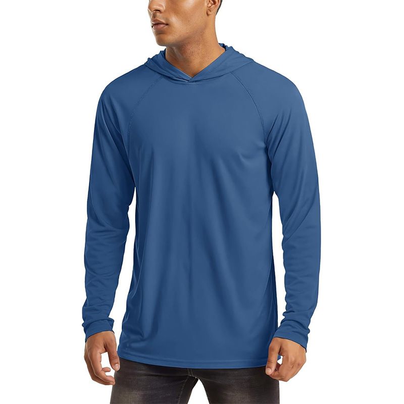 UPF50+ Eisseide Angeln Sonnenschutzkleidung Kapuze Sommer Herren Ultradünne Sport Angeln Sonnenschutzkleidung Langes Hemd Lange Ärmel_voghion.com