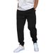Men's Clothing Casual Jogger Pants - 220g Lightweight, Loose Fit, Drawstring Waist, Elastic Cuff, Pure Color Polyester Trousers For Everyday Wear_voghion.com