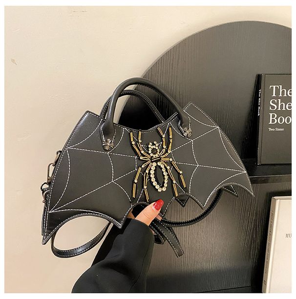 Women's Bags Handbag Fashion Creative Handmade Spider Bag Personality Embroidery Diamond Women's Bag PU Messenger Bag_voghion.com