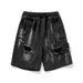 Men's Clothing Heavy Washed Distressed Denim Shorts Summer Style Ripped Color Design Casual Loose Pleated Shorts_voghion.com