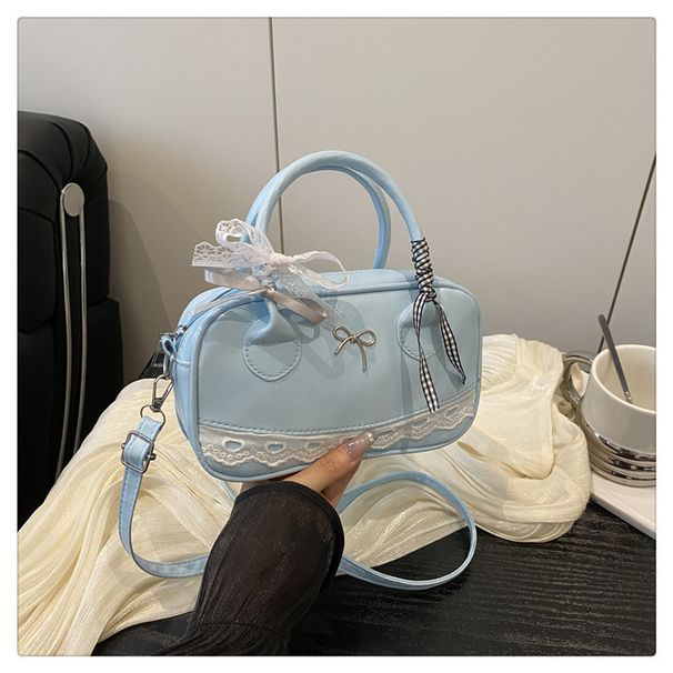 Einfache große Kapazität Mode Textur Trend Freizeit Crossbody Hand Held Single Shoulder Bowling Bag für Frauen_voghion.com