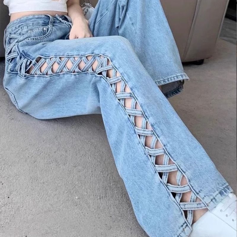 Women's Clothing Spring And Summer Design Slim And Versatile Thin High Waisted Floor Length Trousers_voghion.com