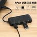 4-Port USB/Type-C 3.0 Hub with Individual LED Power Switches Portable Data Hub Compatible Transfer Splitter_voghion.com