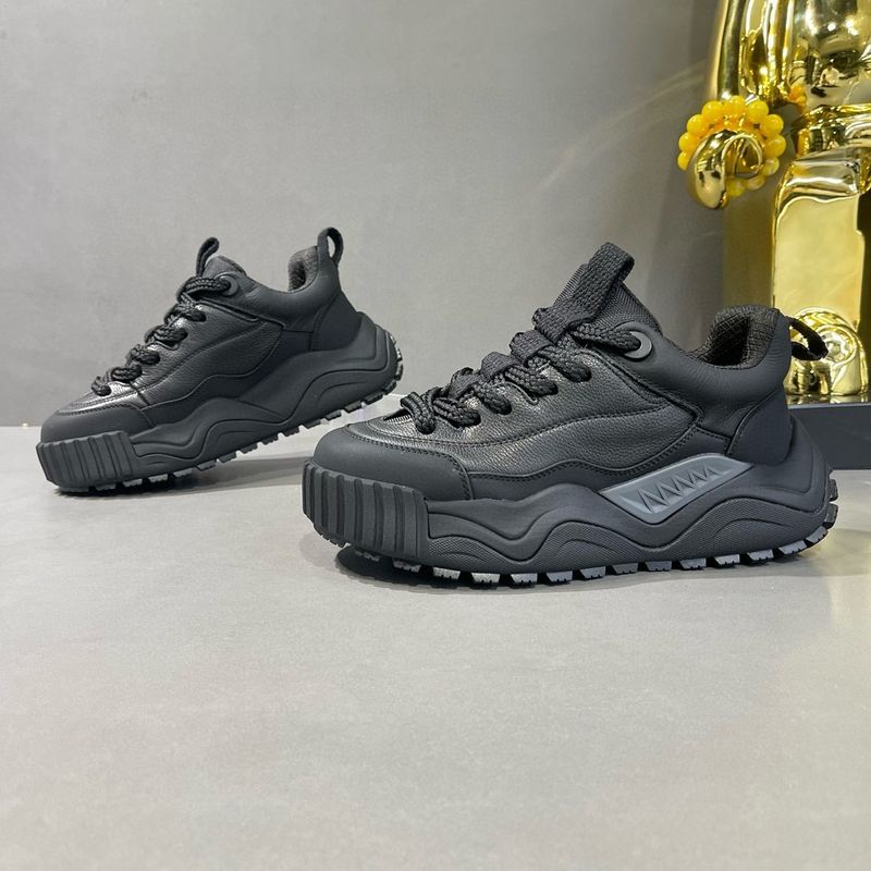 Men's 2025 Autumn New Item Top Layer Soft Leather Outdoor Thick Soled Hiking Workwear Casual Dad Shoes Men_voghion.com