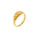 INS Style Layered Pattern Smooth Round Horn Bag Electroplated Gold Stainless Steel Ring_voghion.com