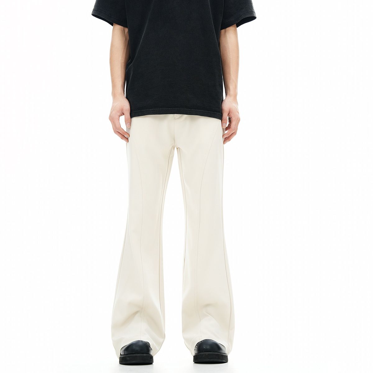 Slim Fit Schlaghose für Damen und Herren – Klassischer Cleanfit-Stil, leichtes Polyester, bequeme und elegante Freizeithose_voghion.com