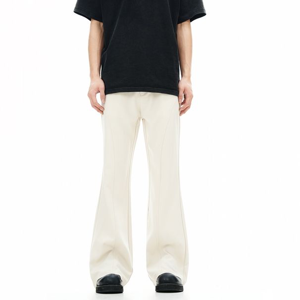 Slim Fit Schlaghose für Damen und Herren – Klassischer Cleanfit-Stil, leichtes Polyester, bequeme und elegante Freizeithose_voghion.com