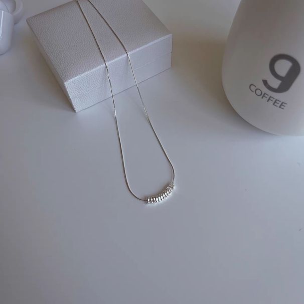 Sterling Necklace Niche Simple Broken Silver Minimalist Clavicle Chain Personality Versatile Korean Version Light Luxury_voghion.com