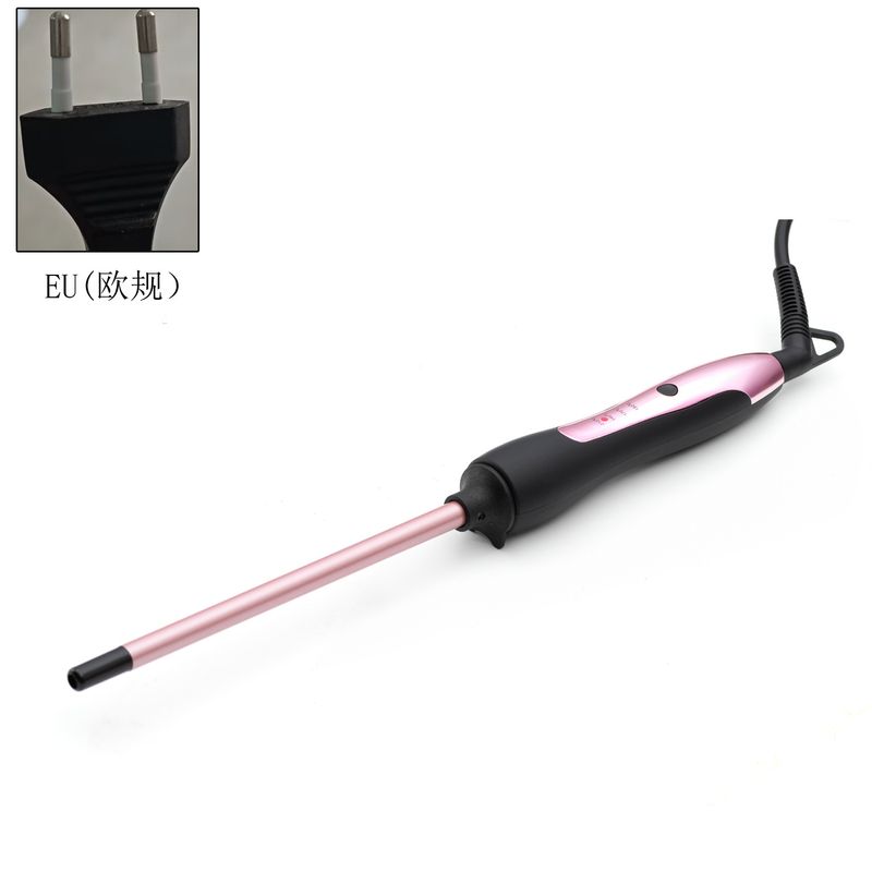 9mm Iron For Fine Curls, Ceramic Coated Mini Curling Iron, Dual Voltage Adjustable Temperature_voghion.com